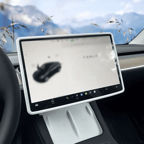 Silicone Center Screen Protector, Rearview Mirror Cover, and Door Shock Absorber Set - Model Y (2020-2025)