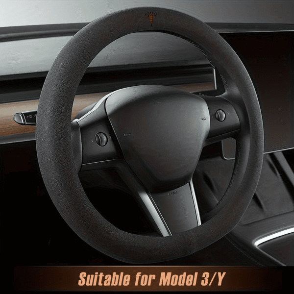 Alcantara Steering Wheel Patches for Tesla Model 3/Y (2019-2023)