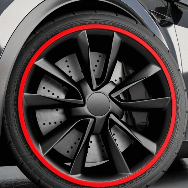 Red Rubber Strip Wheel Hub Rim