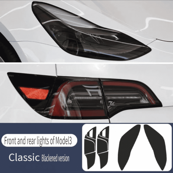 Model 3 Headlight Blackout Overlays
