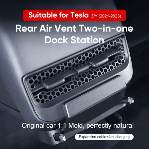 Retractable Fast Charging Docking Station for Tesla Model Y (2021-2024) / Model 3 (2021-2023)